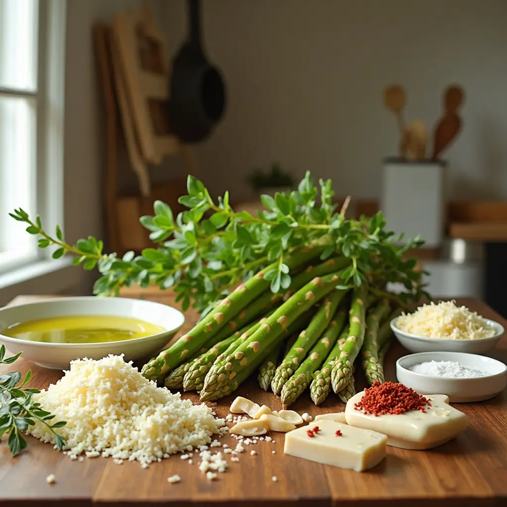 Air Fryer Asparagus with Parmesan
