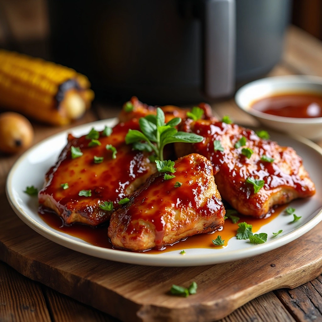 Air Fryer BBQ Chicken Thighs