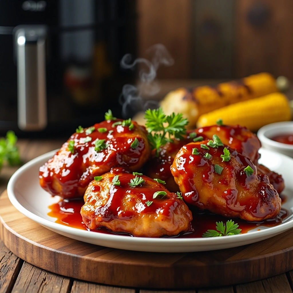 Air Fryer BBQ Chicken Thighs