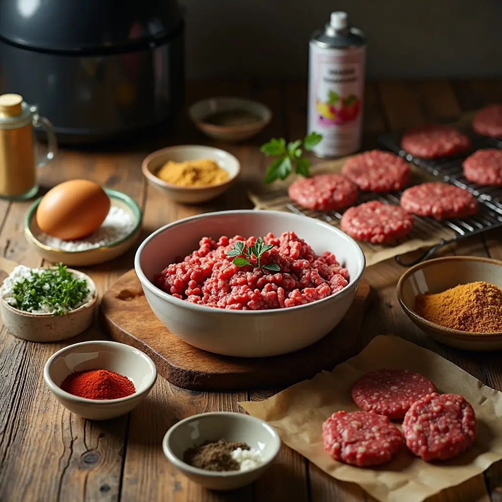 Air Fryer Beef Patties
