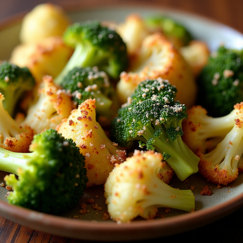 Air Fryer Broccoli and Cauliflower