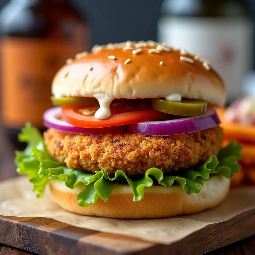 Air Fryer Chicken Burgers