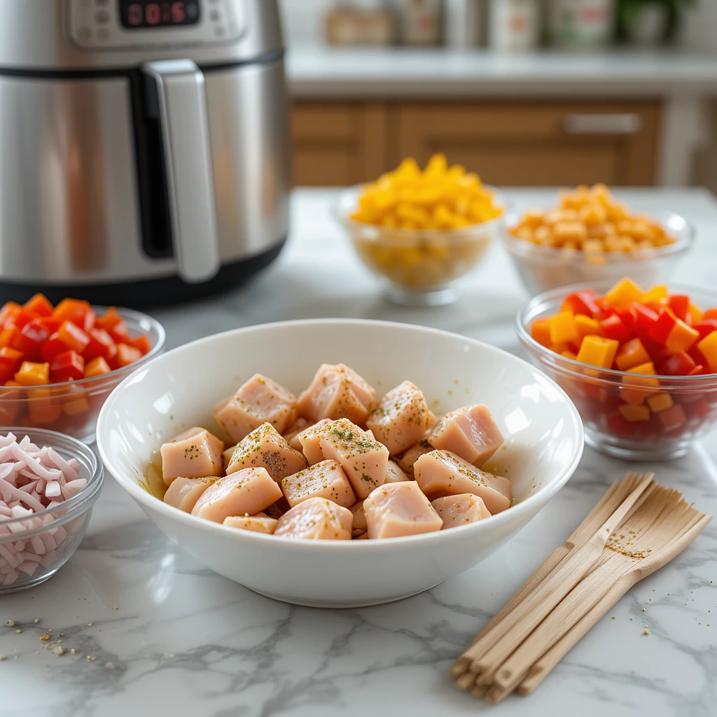 Air Fryer Chicken Skewers