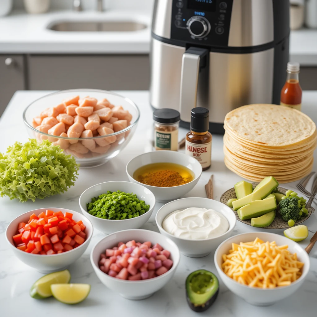 Air Fryer Chicken Tacos
