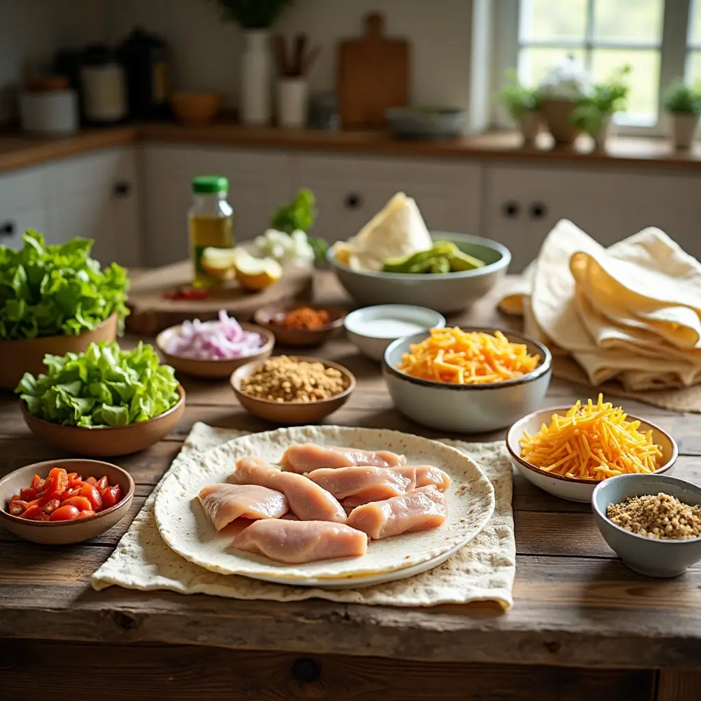 Air Fryer Chicken Wraps