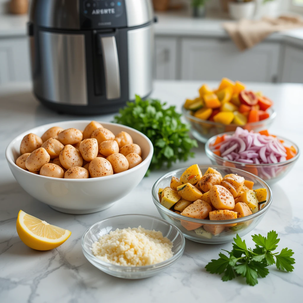 Air Fryer Chicken and Vegetables