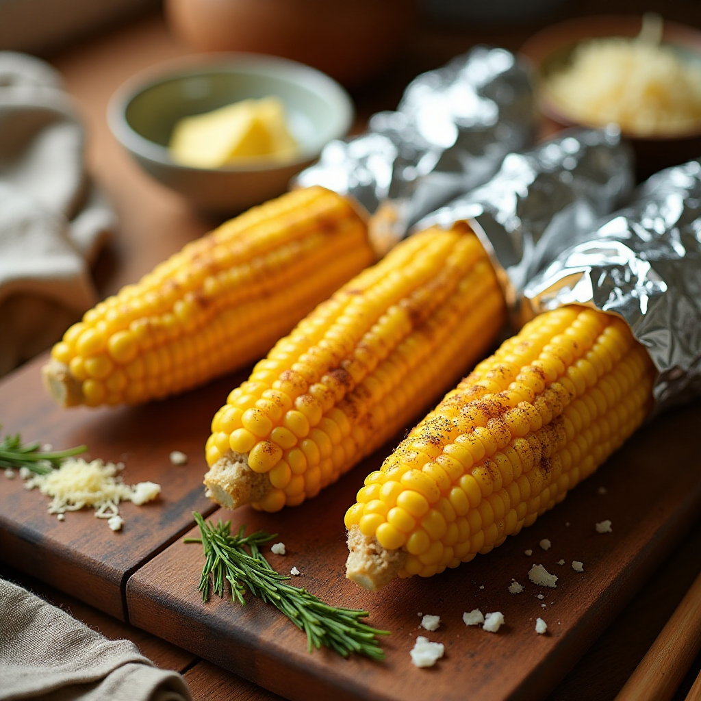Air Fryer Corn on the Cob in Foil