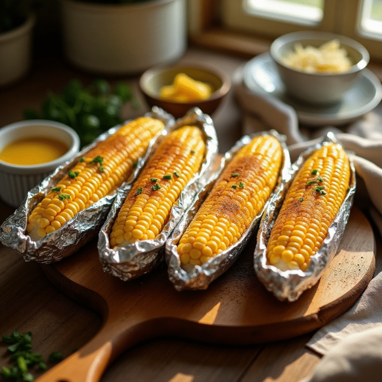 Air Fryer Corn on The Cob in Foil