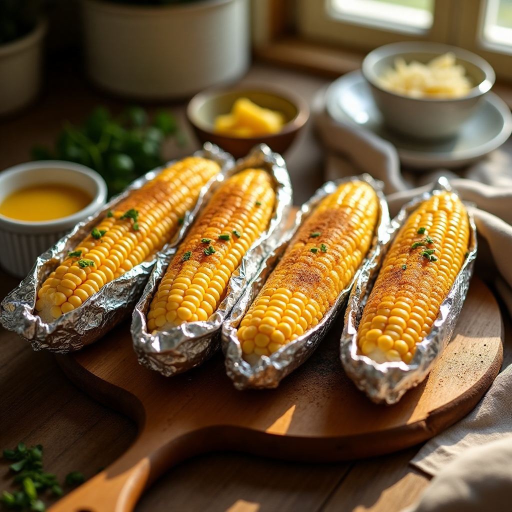 Air Fryer Corn on The Cob in Foil