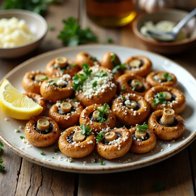 Air Fryer Garlic Mushrooms