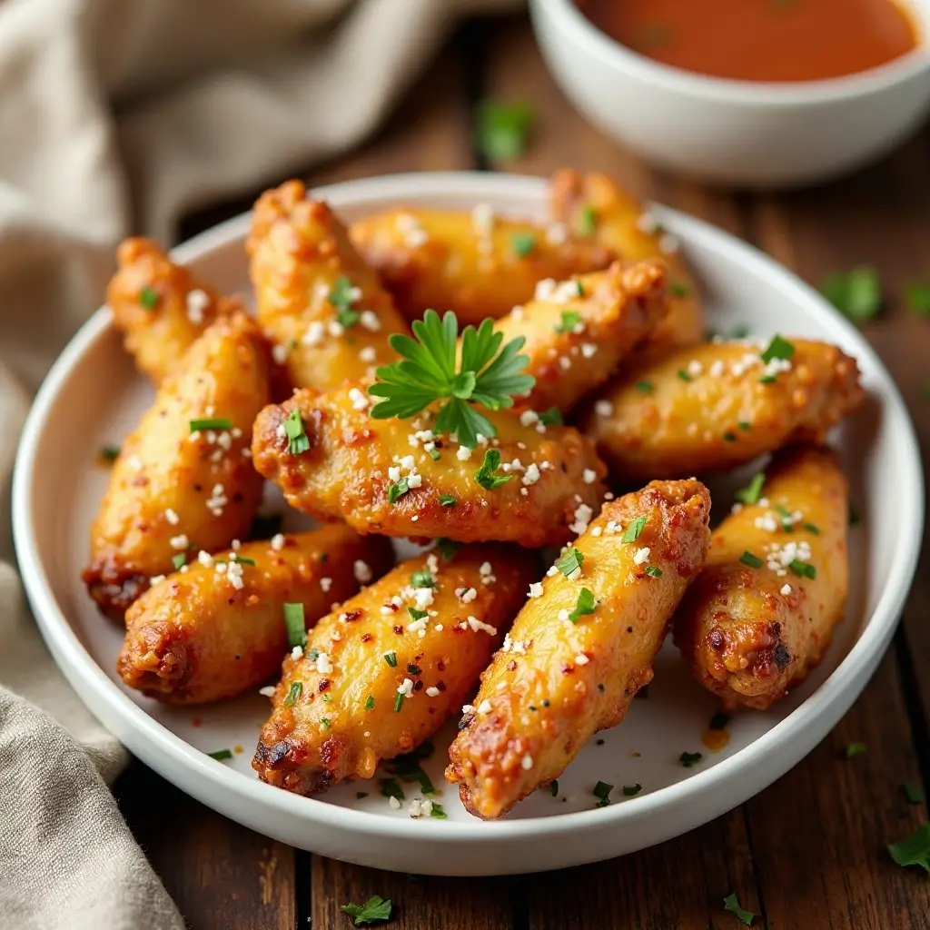 Air Fryer Garlic Parmesan Wings