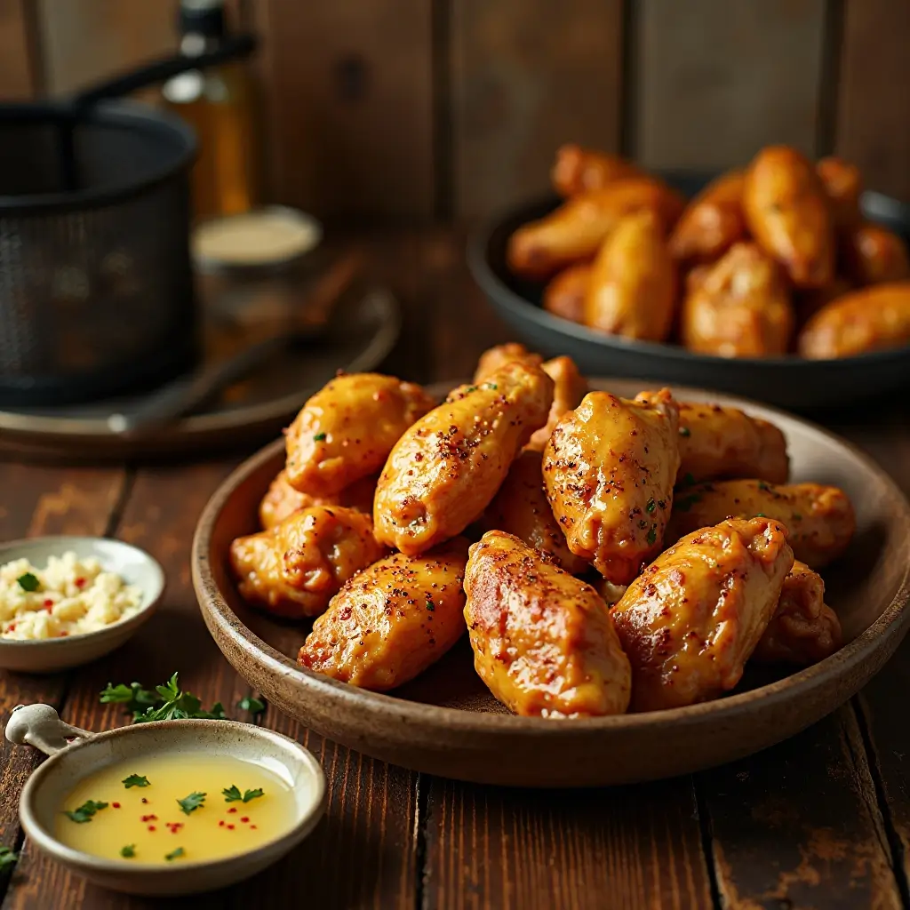 Air Fryer Garlic Parmesan Wings