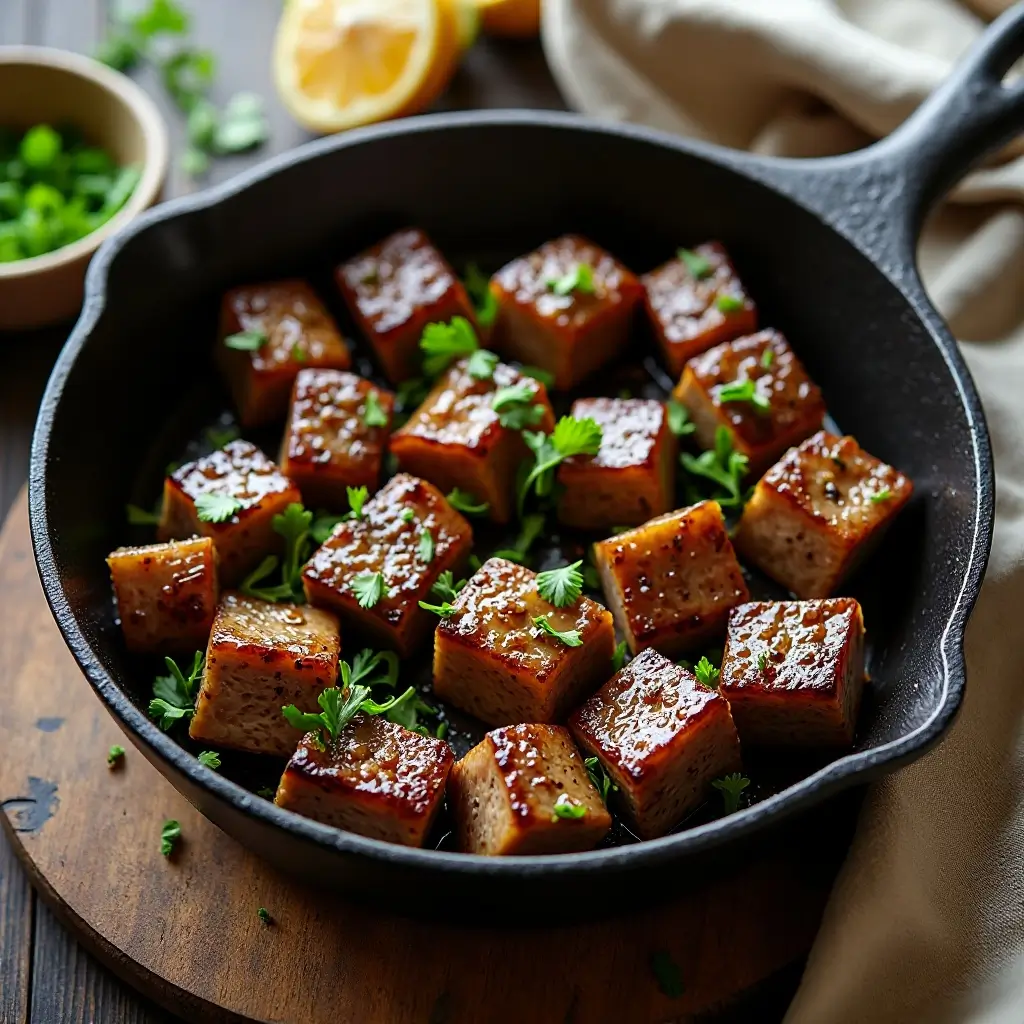 Air Fryer Garlic Steak Bites