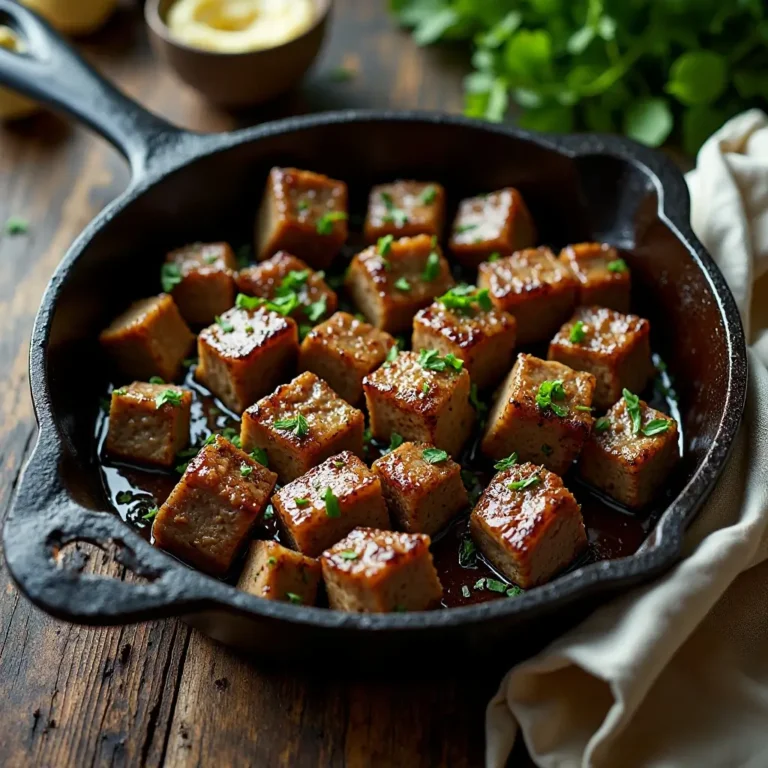 Air Fryer Garlic Steak Bites