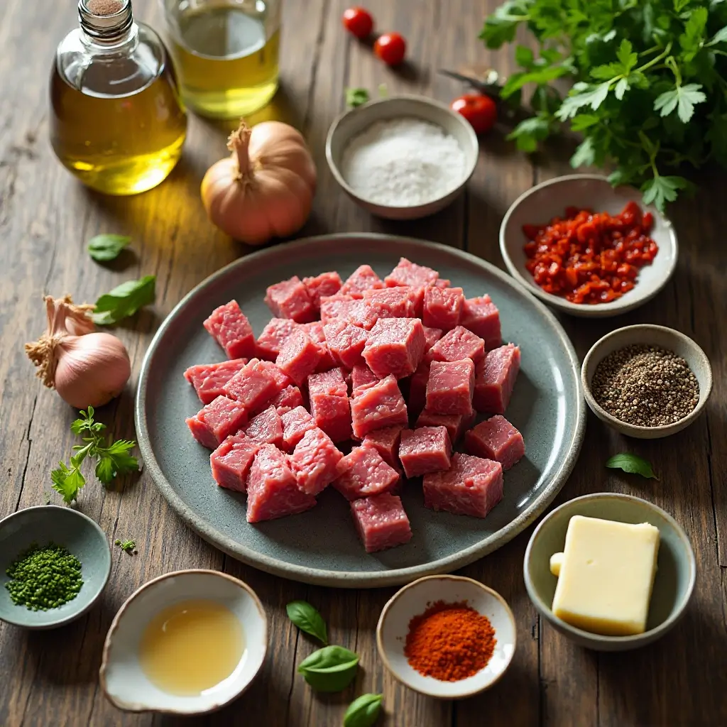 Air Fryer Garlic Steak Bites