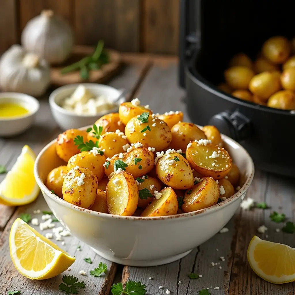 Air Fryer Lemon Potatoes