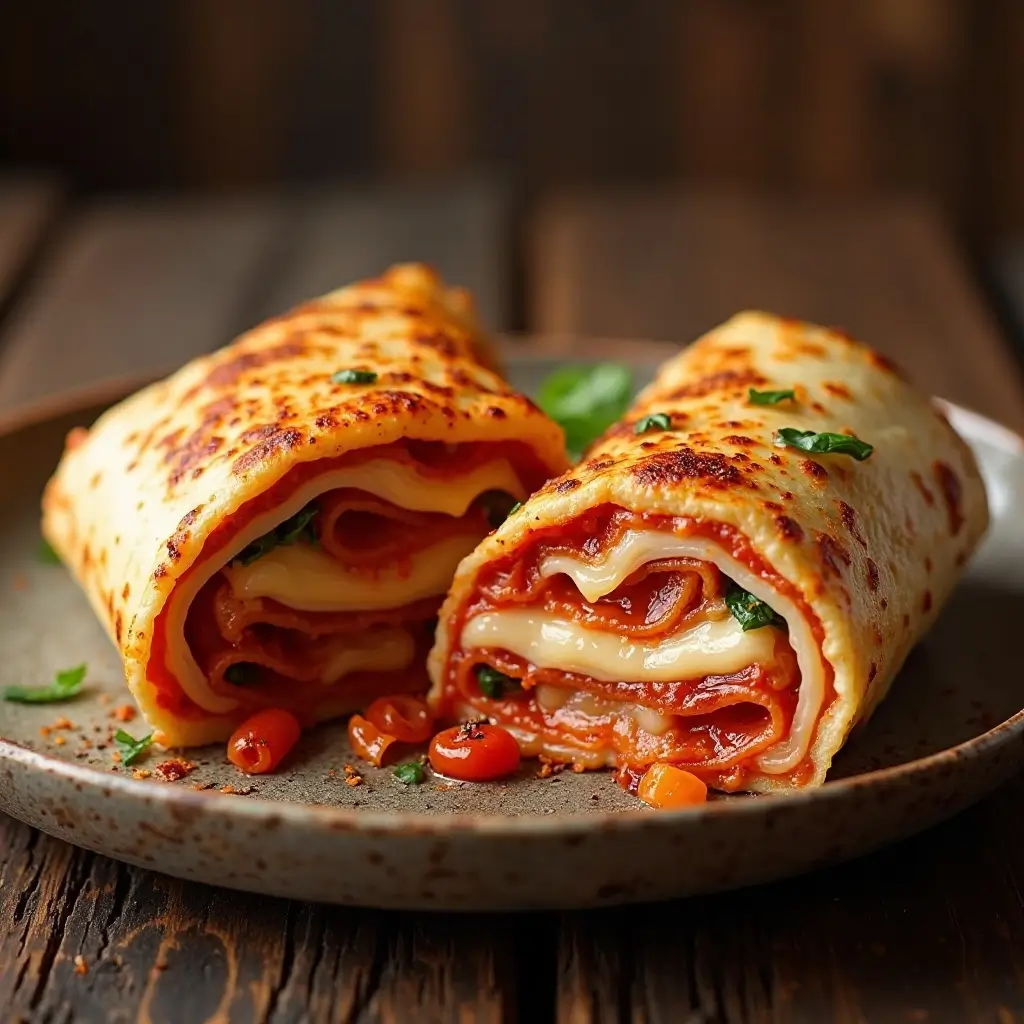 Air Fryer Pizza Wrap