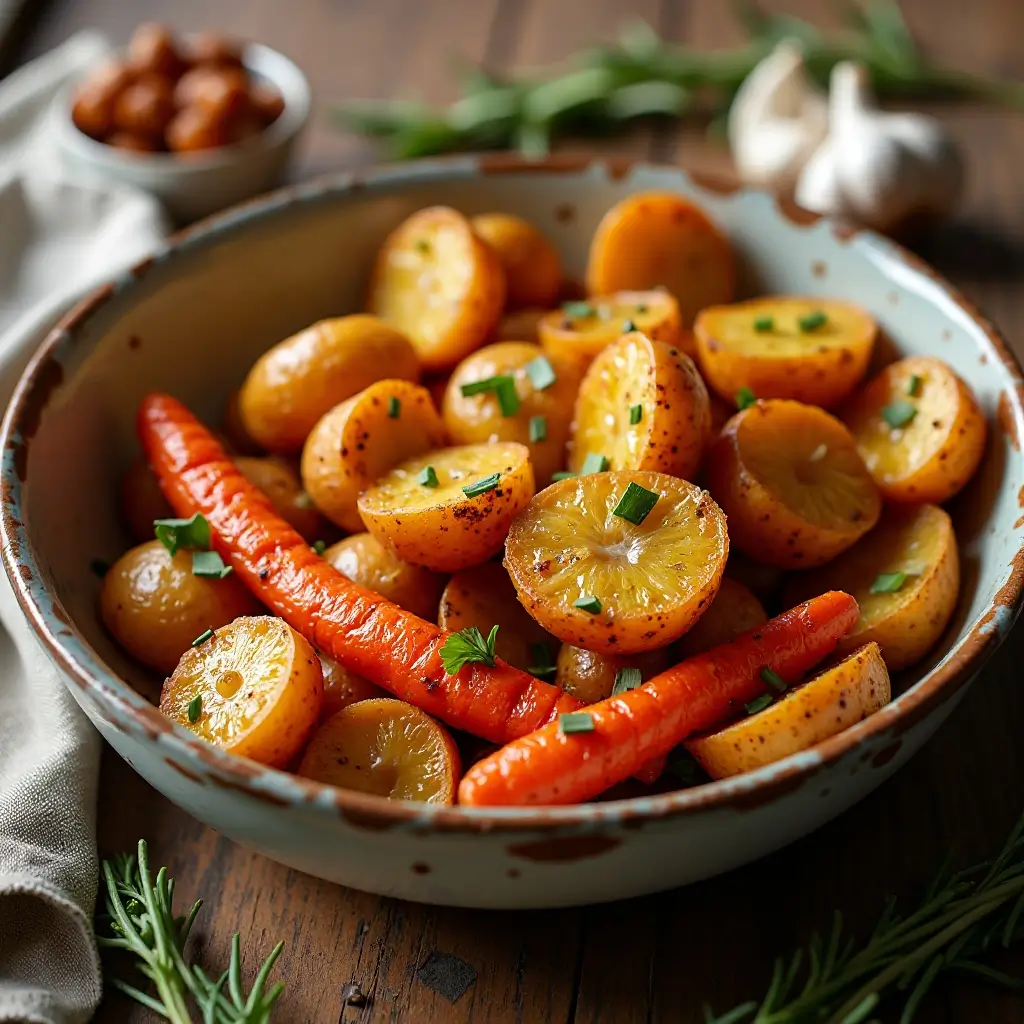 Air Fryer Potatoes and Carrots