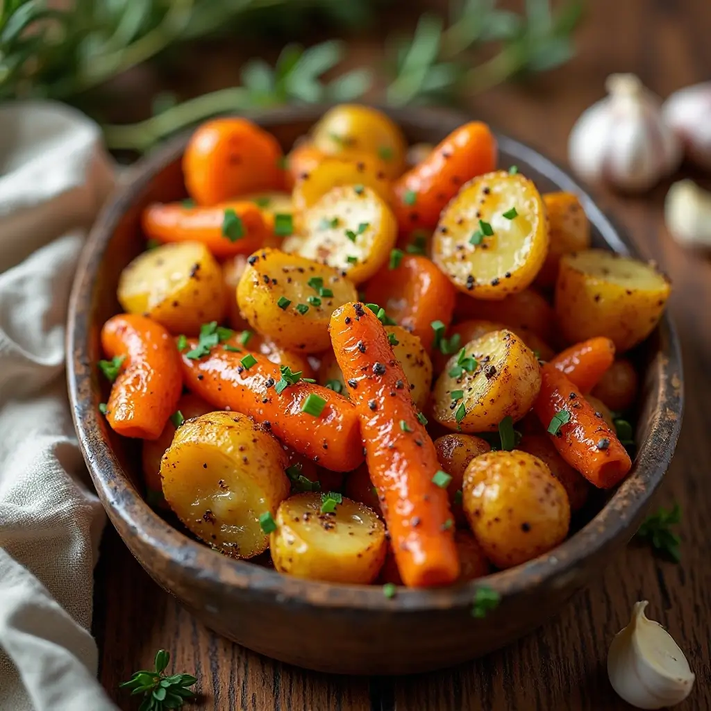 Air Fryer Potatoes and Carrots