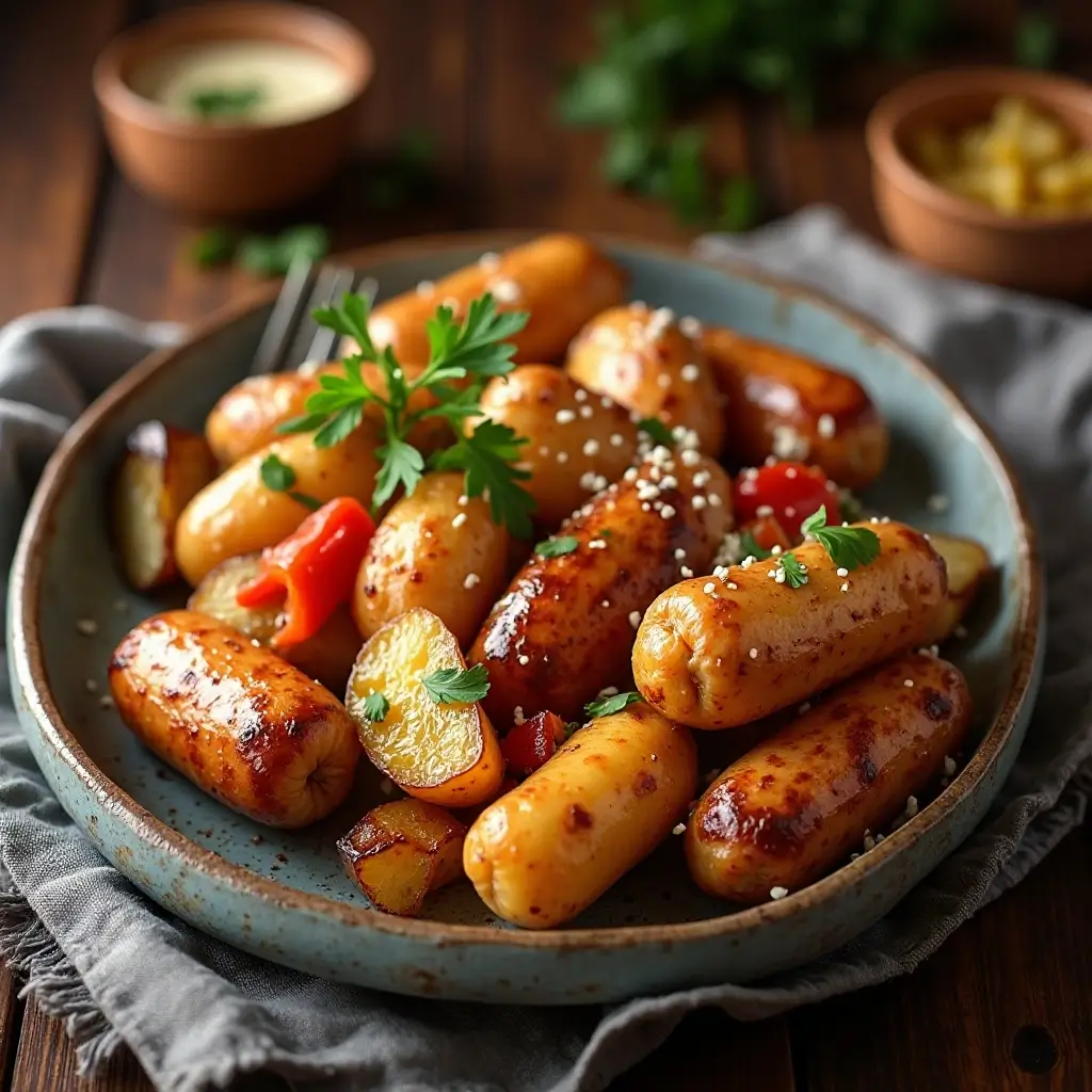 Air Fryer Potatoes and Sausage