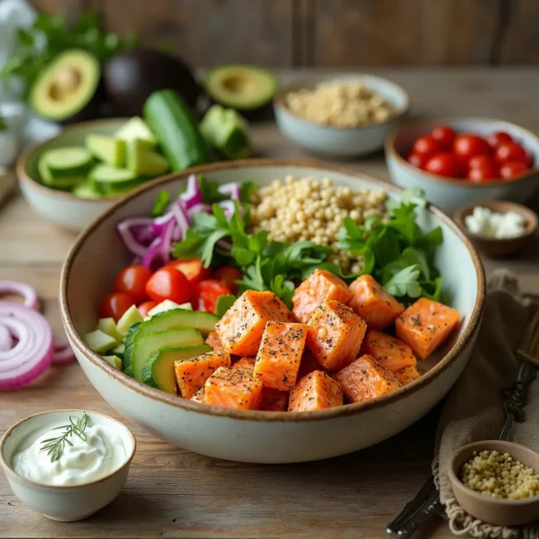 Air Fryer Salmon Bites Bowl