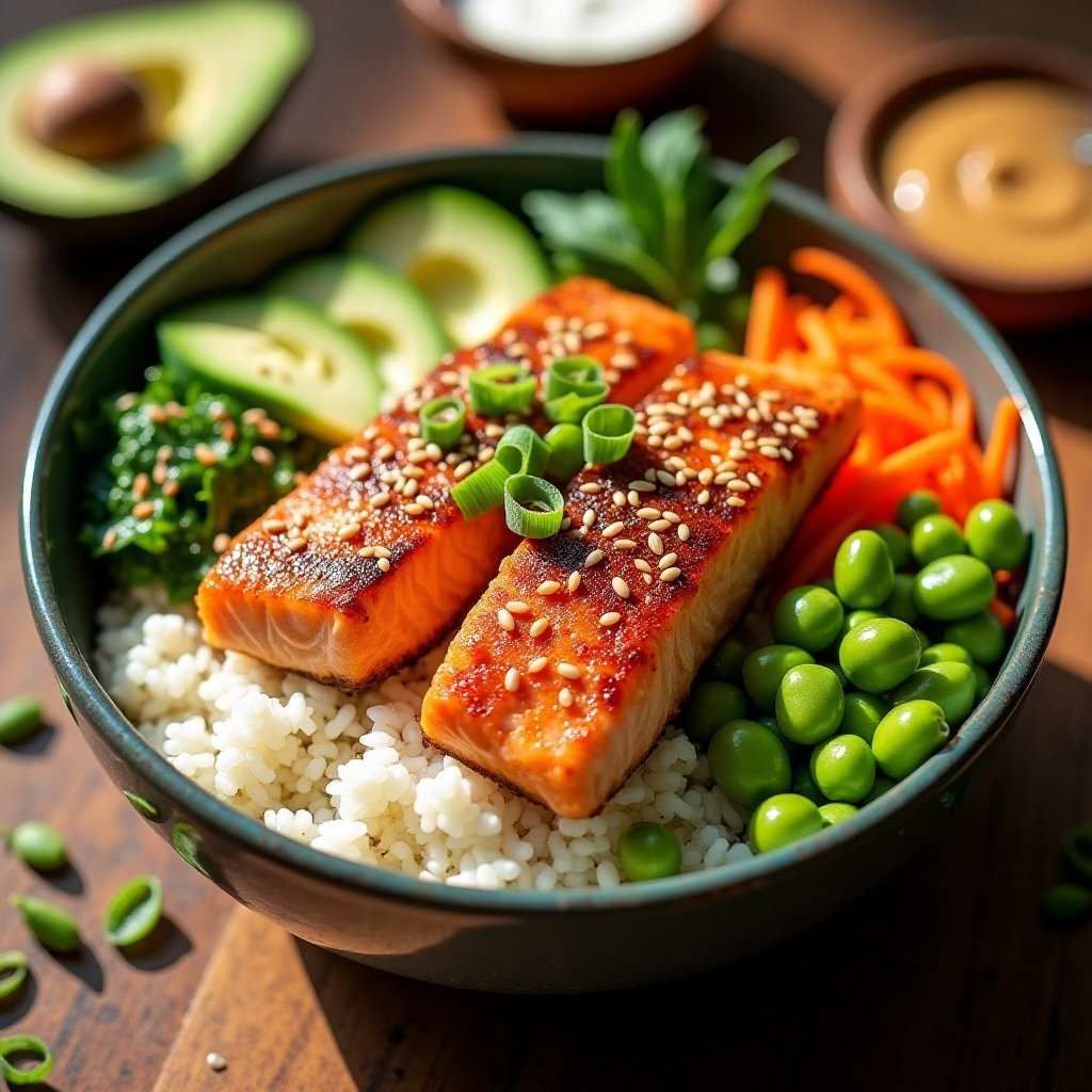 Air Fryer Salmon Bowl