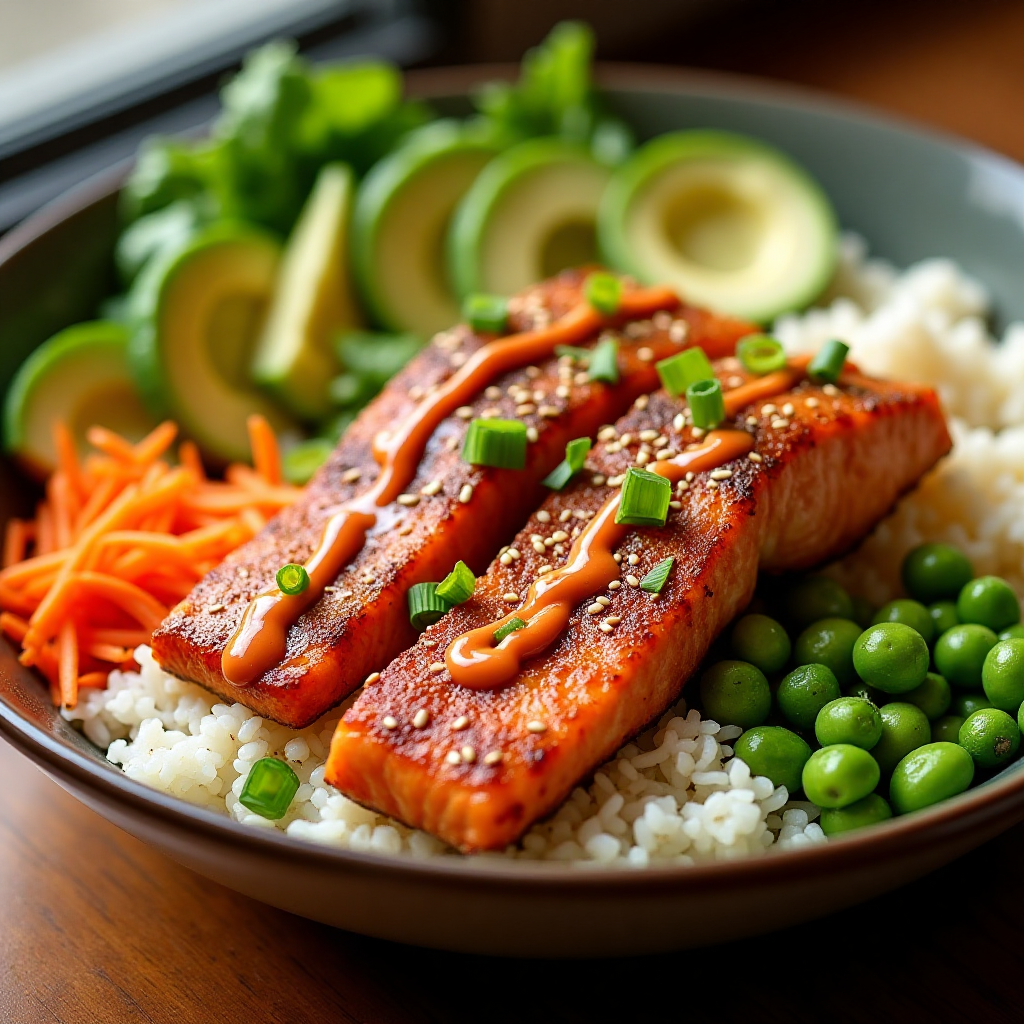 Air Fryer Salmon Bowl