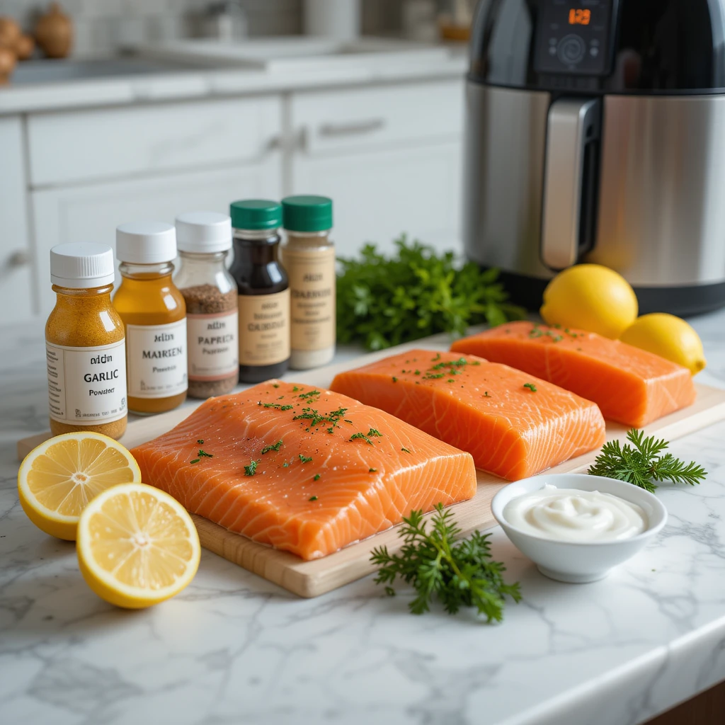 Air Fryer Salmon Steak