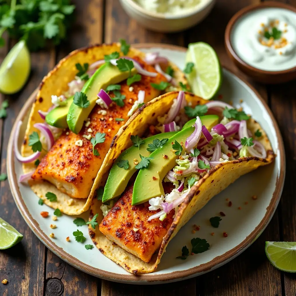 Air Fryer Salmon Tacos