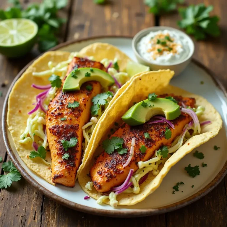 Air Fryer Salmon Tacos