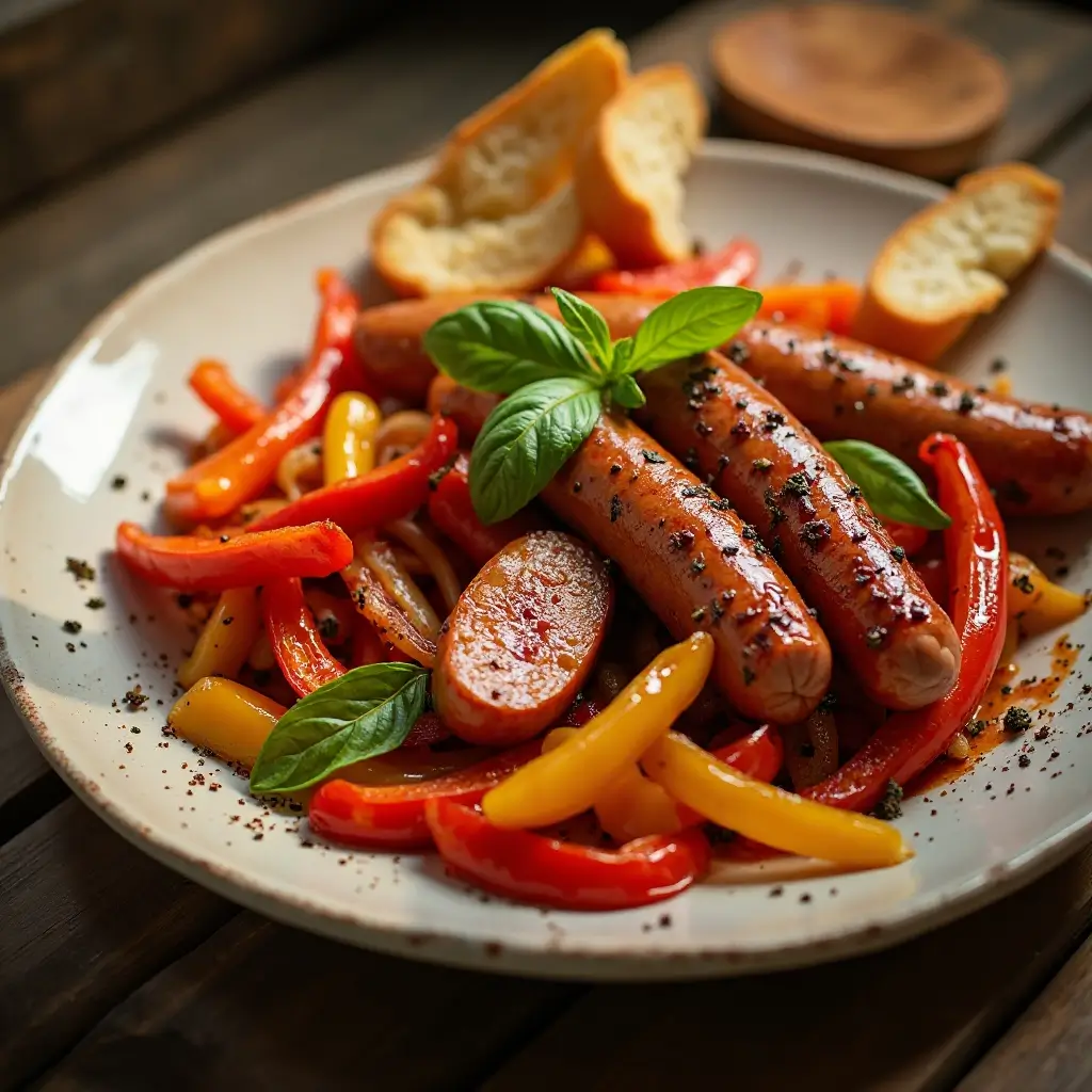 Air Fryer Sausage and Peppers