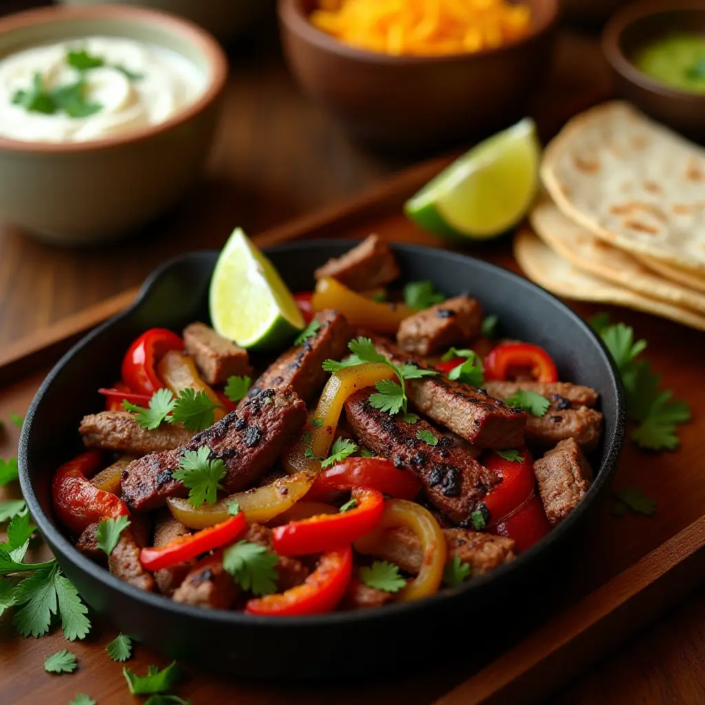 Air Fryer Steak Fajitas