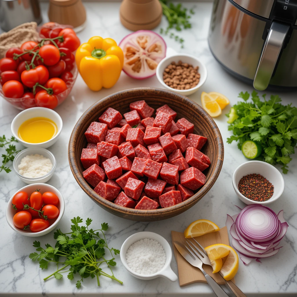 Air Fryer Steak Kabobs