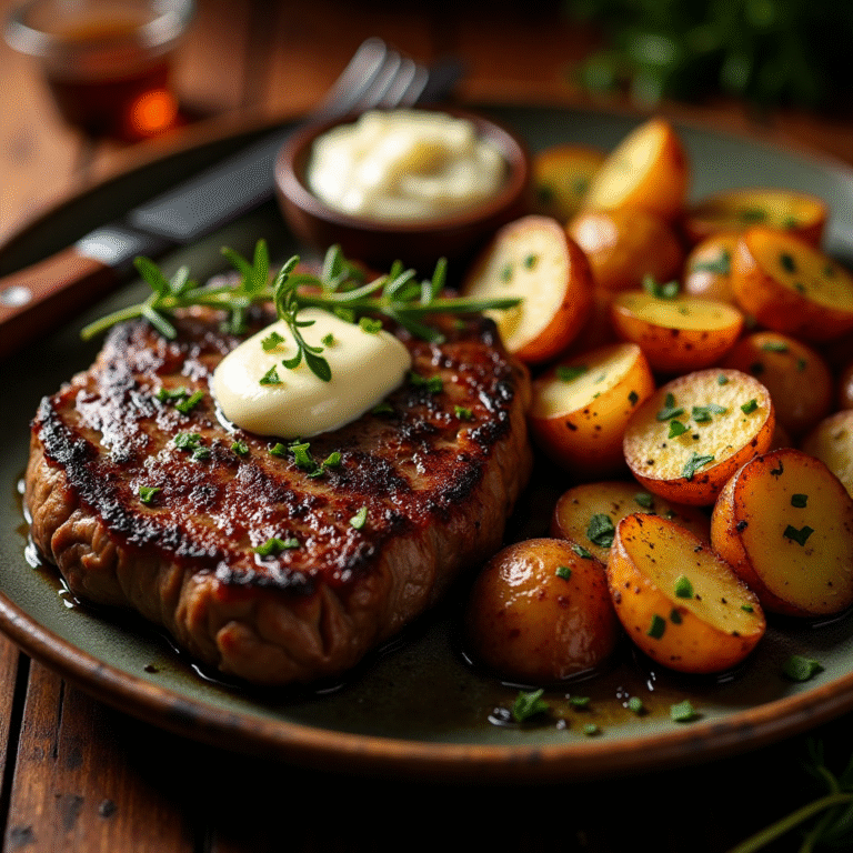 Air Fryer Steak and Potatoes