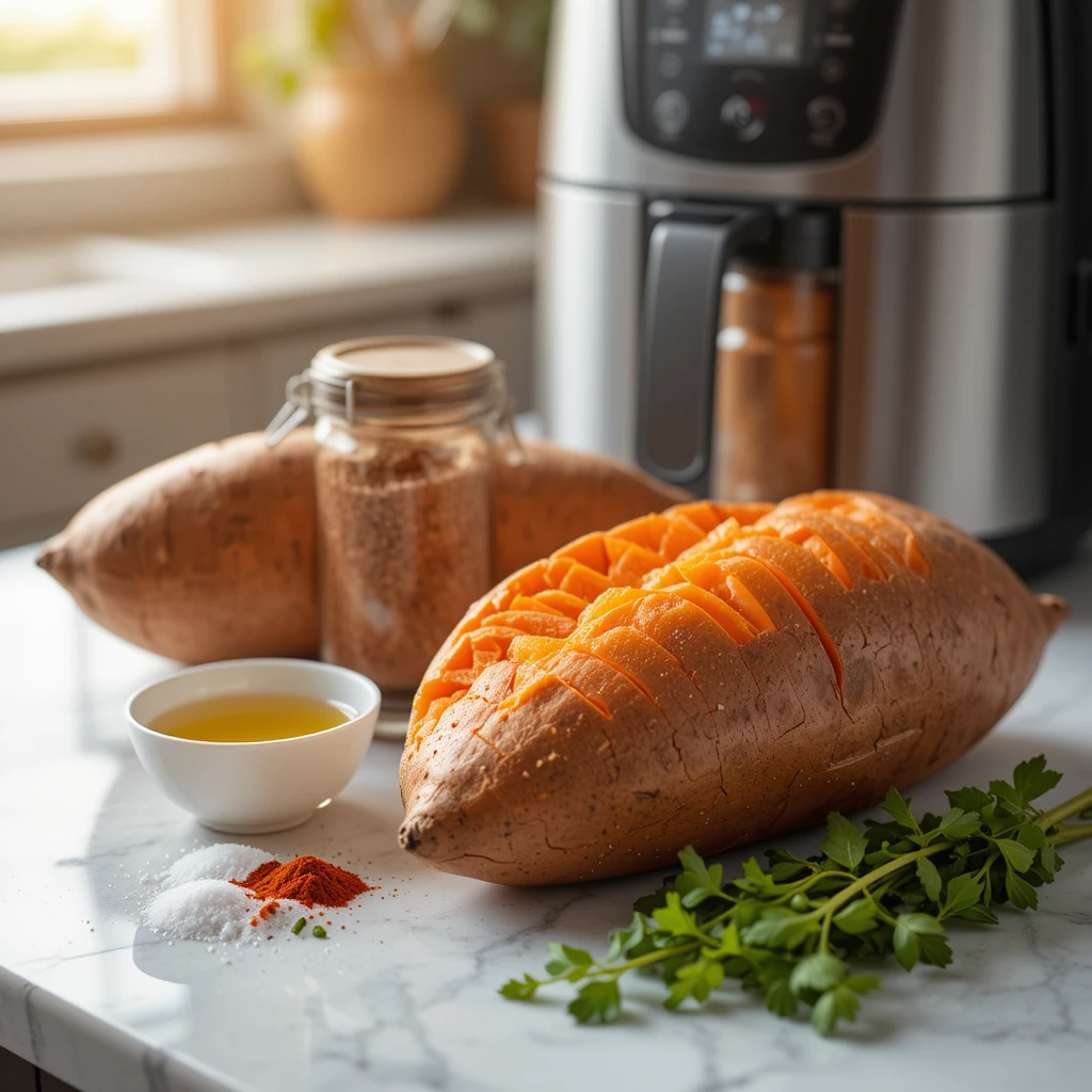 Air Fryer Sweet Potato Slices