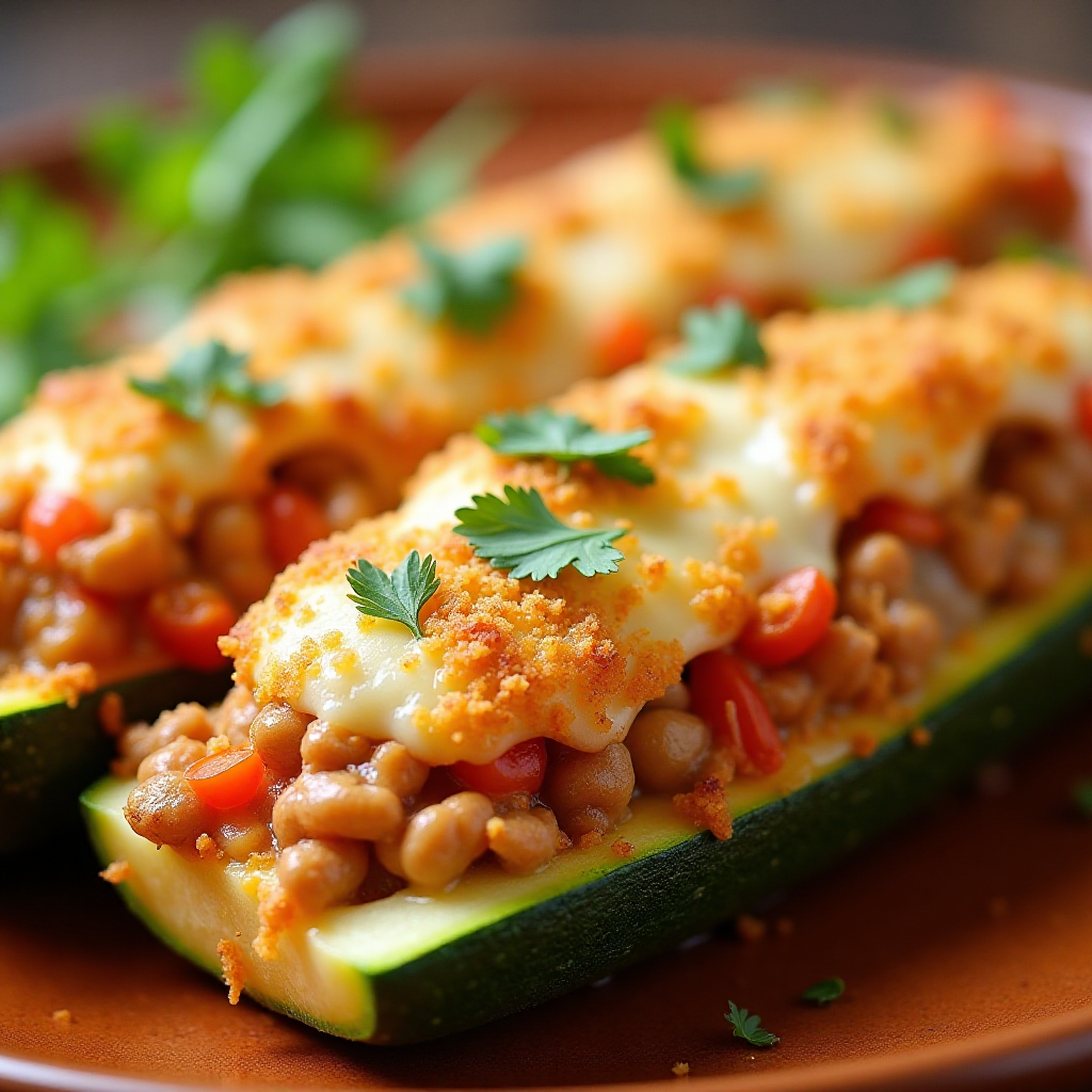 Air Fryer Zucchini Boats