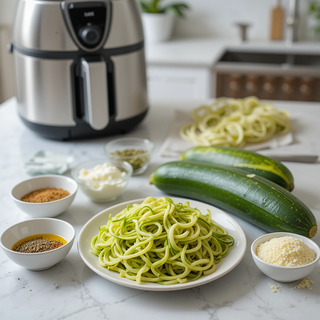 Air Fryer Zucchini Noodles