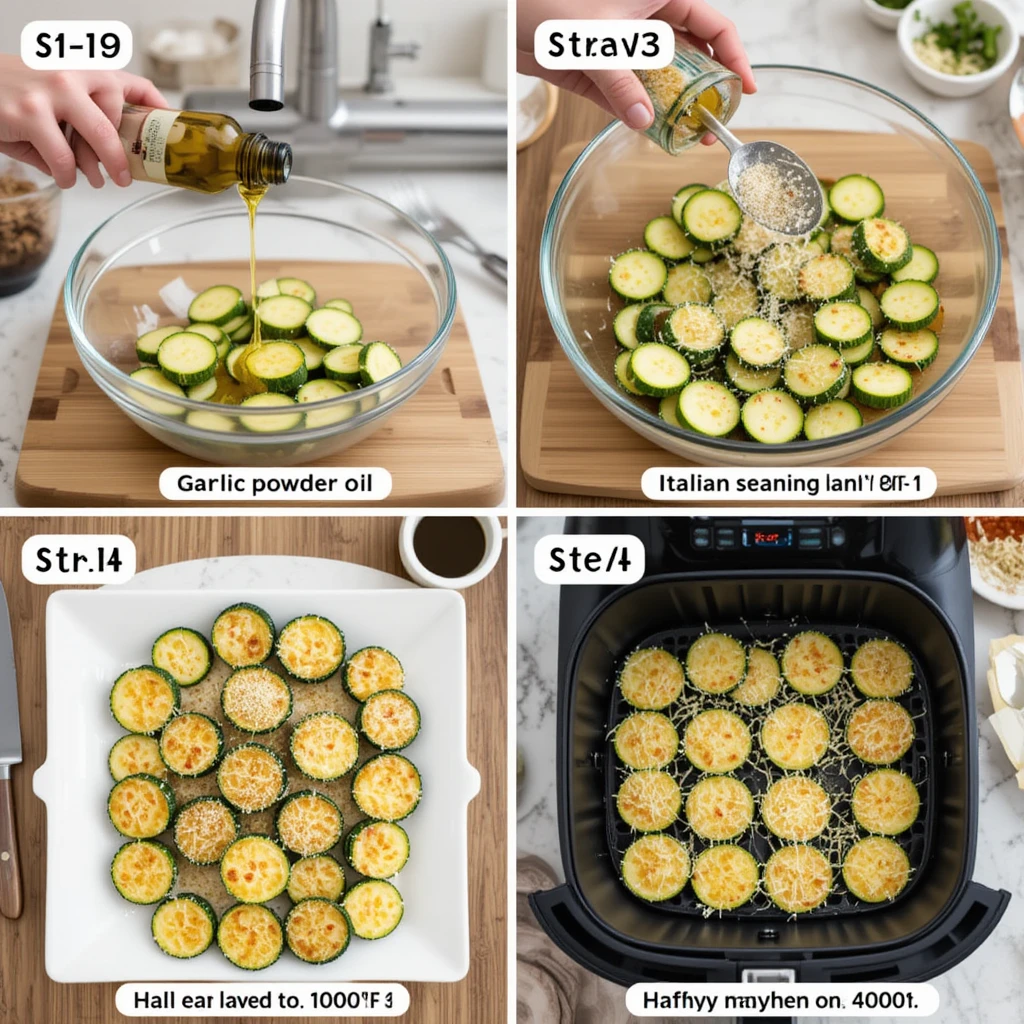 Air Fryer Zucchini with-Parmesan