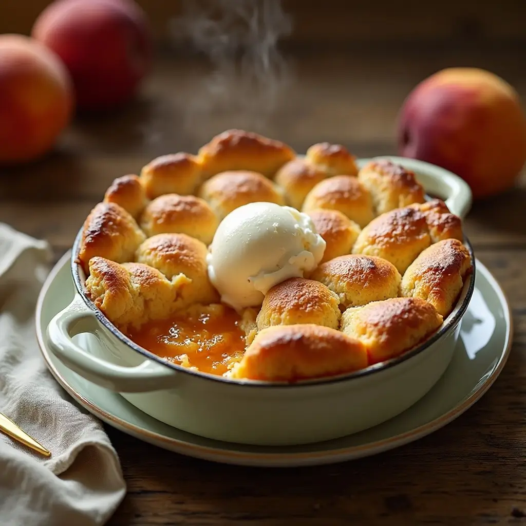 Peach Cobbler in Air Fryer