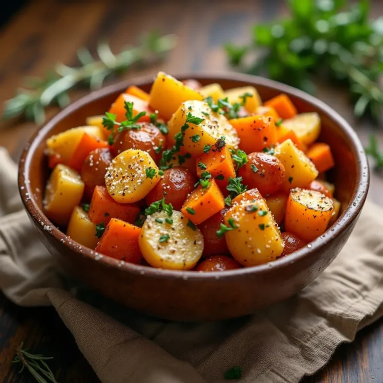 Roasted Potatoes and Carrots in Air Fryer