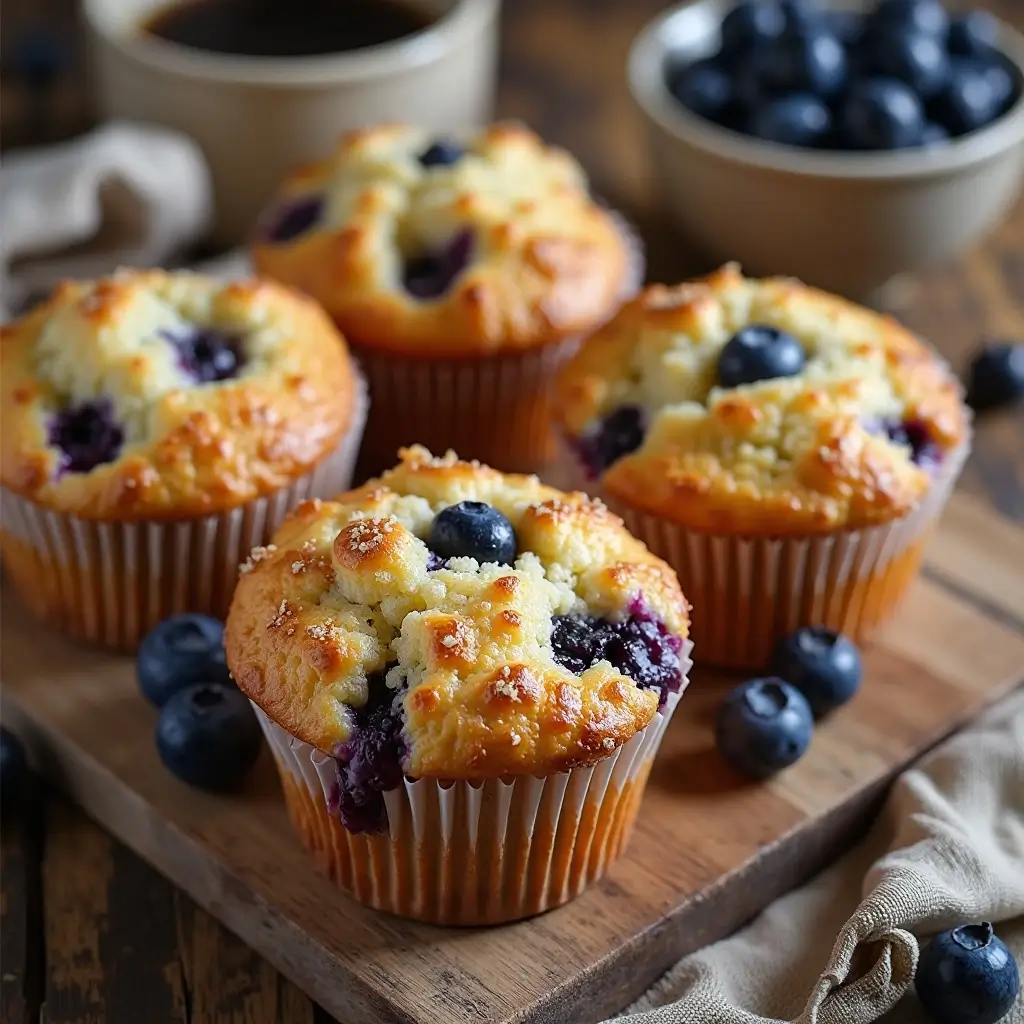 Air Fryer Blueberry Muffins