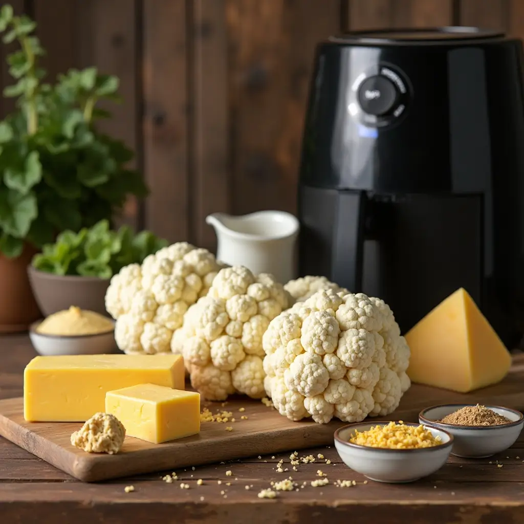 Air Fryer Cauliflower Cheese