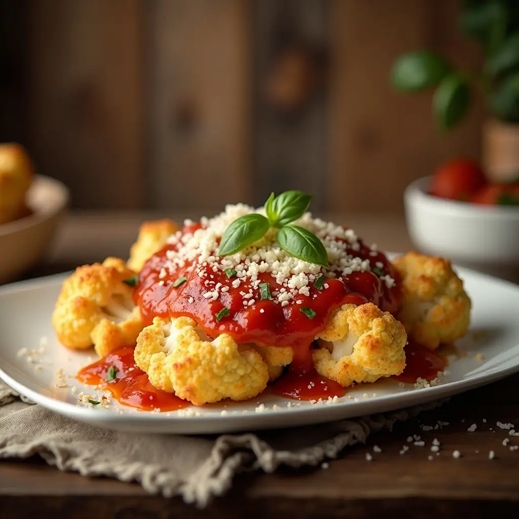 Air Fryer Cauliflower Parmesan