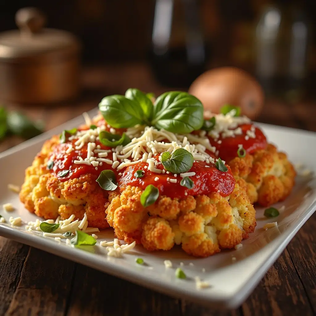 Air Fryer Cauliflower Parmesan