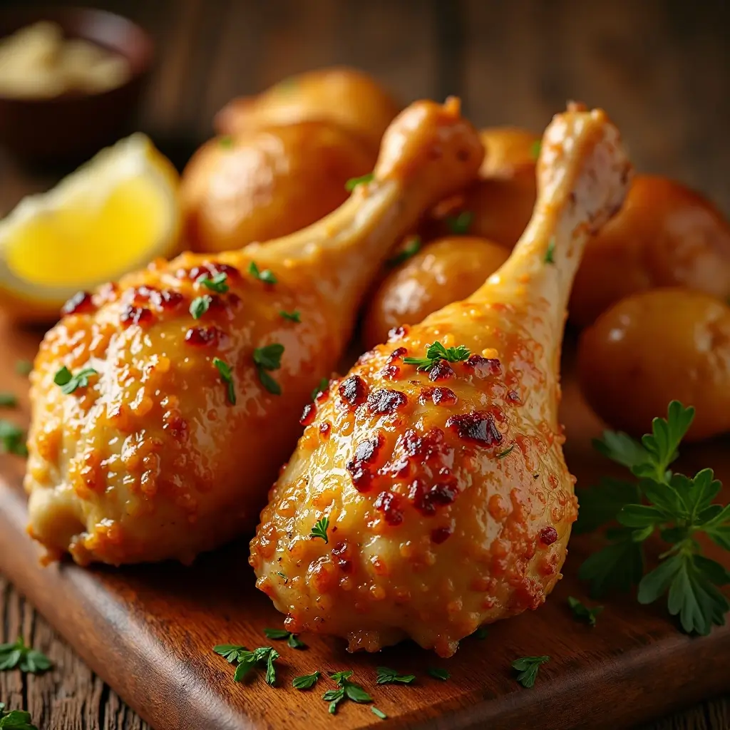 Air Fryer Chicken Legs and Potatoes