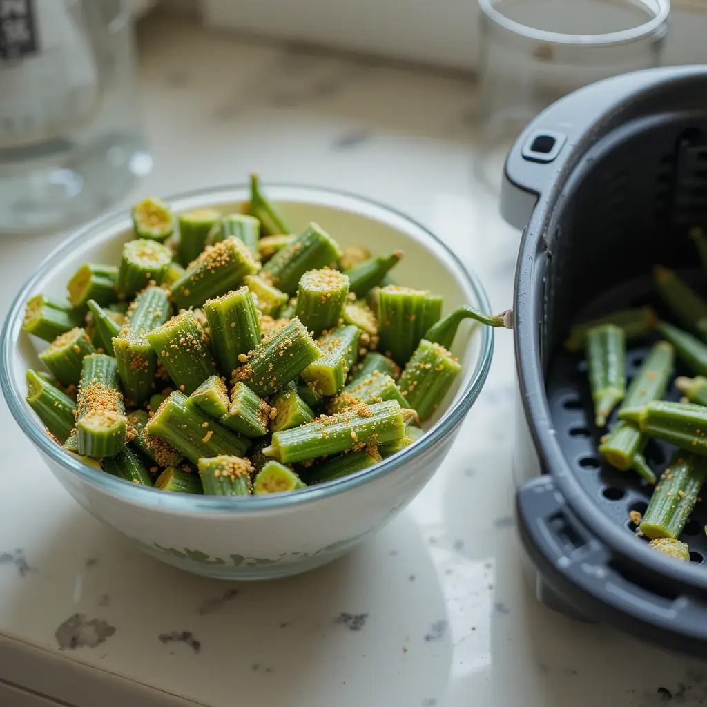 Air Fryer Frozen Okra