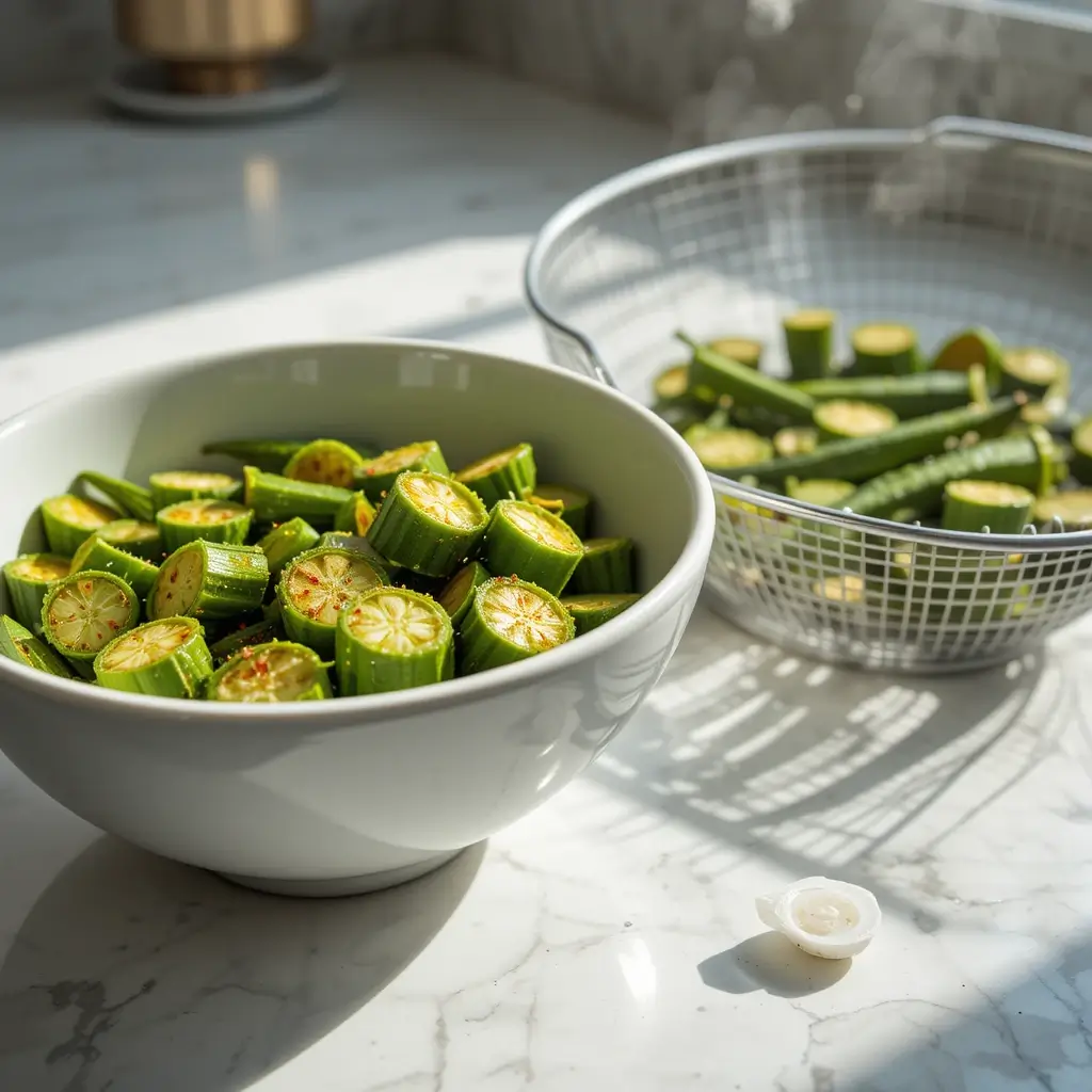 Air Fryer Okra No Breading