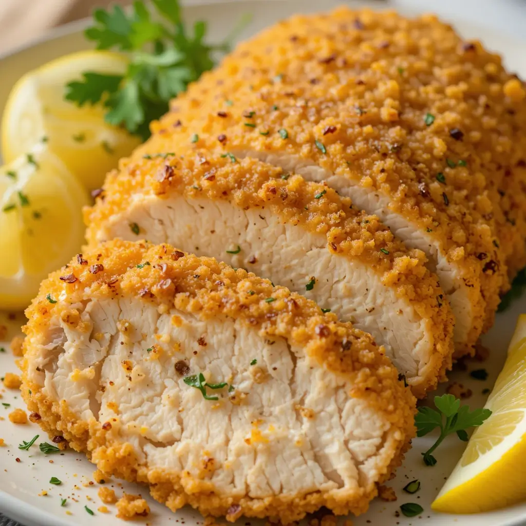 Air Fryer Parmesan Crusted Chicken