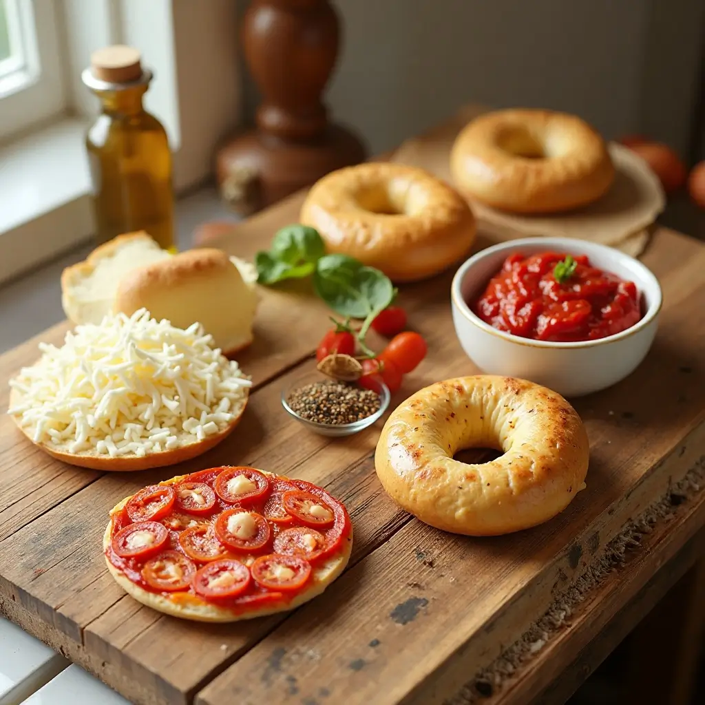 Air Fryer Pizza Bagels