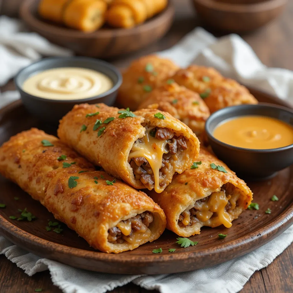Air Fryer Cheesesteak Egg Rolls
